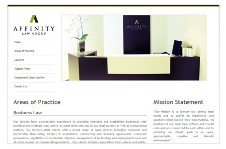 Example website for law firm